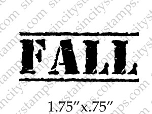 Fall Word Rubber Stamp by Pam Bray Designs