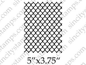 Chain link Pattern Background Rubber Stamp