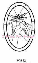 Dragonfly Stained Glass - Small