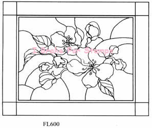 Stained Glass Apple Blossoms - Large