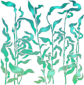 Large Kelp Forest rubber stamp Carmen Medlin Designs