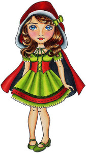 What Big Eyes Little Red Riding Hood Art Rubber Stamp