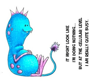 Monster Chill Set with words It Might Look like I'm not doing ... rubber stamps Carmen Medlin Designs