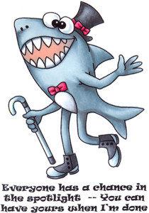 Well Dressed Showman Shark The Spotlight Curiosity Carmen Medlin Designs