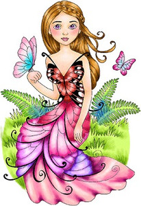 Butterfly Dreams Fantasy Woman in butterfly dress in nature