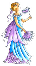 Masquerade Woman in fantasy costume rubber stamp