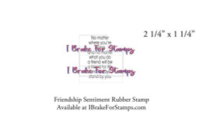 Friendship Sentiment Words Rubber Stamp SB137-7 1