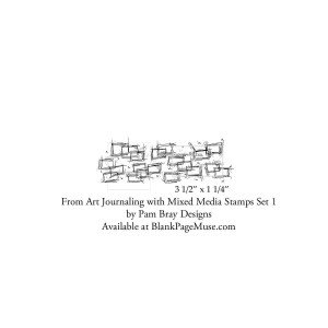 Sketchy Doodle Bricks Border Rubber Stamp Pam Bray Designs PB06-04