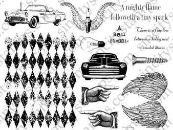 Classic Spark Rubber Stamp set