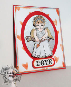 Cupid Cammy Valentine Holiday Art Rubber Stamp