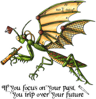 Praying Mantis Steampunk Mech style rubber stamps Eye on the Prize Set