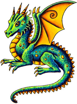 Little Draco Dragon Rubber Stamp Carmen Medlin Designs