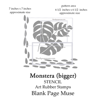 Monstera  leaves with borders reusable plastic art Stencil for Mixed Media, Journals, Handmade Cards BPMstMon Monstera  leaves with borders reusable plastic art Stencil for Mixed Media, Journals, Handmade Cards BPMstMon