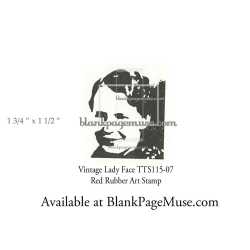 Vintage Lady face Photo Style Art Rubber Stamp TTS115-07