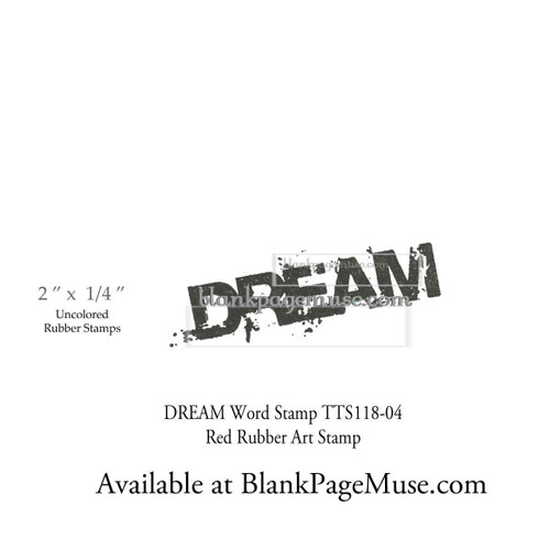 DREAM grunge distressed style word Art Rubber Stamp TTS118-04