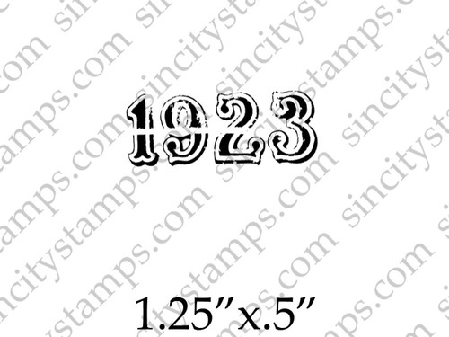 1923 Numerals Rubber Stamp