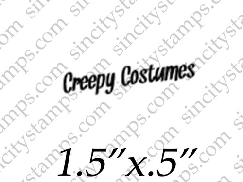 Creepy Costumes Halloween Word Phrase Rubber Stamp by Pam Bray Designs