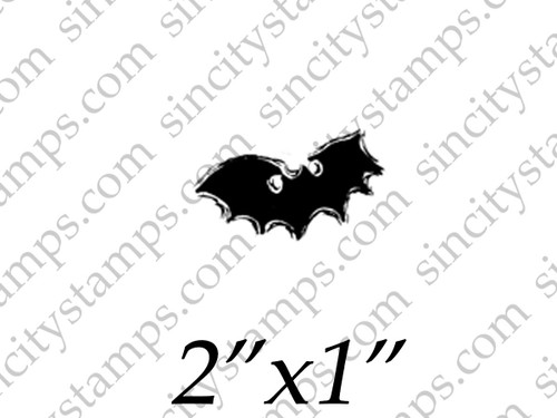 Bat Silhouette style Halloween Rubber Stamp SC38-04 by Pam Bray Designs