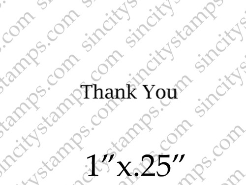 ThankYou Word Art Rubber Stamp SC55-7 by Pam Bray Designs