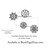 Mini Mandala Snowflakes Art Rubber Stamps SC0039-25