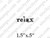 Relax Word Art Rubber Stamp
