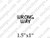 Wrong Way Word Art Rubber Stamp