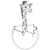 Giraffe in Egg Shell 1