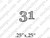 31 number Halloween Rubber Stamp