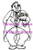 Hopeful Harry Senior man with bouquet Humorous Senior rubber stamp