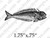 Spiney Horned Long Fish Sharp Teeth Rubber Stamp