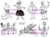 Surfing, Hula dancer, more Humorous Seniors rubber stamps AA1005