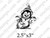Happy Penguin with Light and Ornament String Rubber Stamp