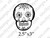 Sugar Skull Male Mustache Day of the Dead Art Rubber Stamp SC52-3