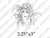Fancy Fantasy Style Face Feathers and Berries Art Rubber Stamp SC53-5