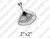 Open Fan Line Art Rubber Stamp SC54-7