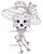 Mrs. Bones Sugar Skull Skeleton Day of the Dead art rubber stamp Carmen Medlin Designs