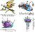 Steampunk Mech Animals (Set #2) rubber stamps: Snail, Praying Mantis, Lantern Fish, Jellyfish, 
