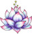 Blank Canvas Lotus flower - Large rubber stamp