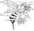 Steampunk Bee Ware rubber stamp