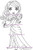 Butterfly with Woman Mariposa Eyes rubber stamp Carmen Medlin Designs