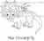 Triceratops with wings Miracles Happen rubber stamps Carmen Medlin Designs