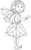 Stargazer Flower Fairy rubber stamp Carmen Medlin Designs