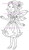 Friendship Rose Fairy rubber stamp Carmen Medlin Designs