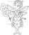 Annie Oak Leaf Fairy Rubber Stamp designed by Carmen Medlin Designs