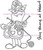 Stay Young at Heart Knitting Curiosity named Lovester rubber stamp Carmen Medlin Designs