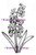 Hyacinth flower rubber stamp 