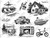 Lets Get Away Vacation Recreation Relaxing Scenes Rubber Stamp Sheet SC110