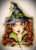 Magic Wanda the Witch Halloween Line Art Rubber Stamp Rick St Dennis RSDIBFS004-02