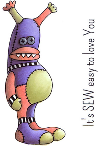 It's Sew Easy to Love you Curiosity Creature rubber stamp Set Carmen Medlin Designs