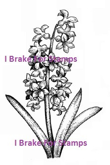 Hyacinth flower rubber stamp 